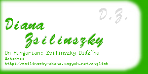 diana zsilinszky business card